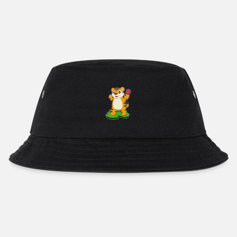 Tiger Donut - Kids’ Bucket Hat - black