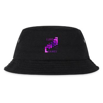 I love games - Kids’ Bucket Hat - black - Front
