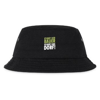 Stirbt der Bauer Stirbt das Dorf - Kinder Bucket Hat - Schwarz - Vorne