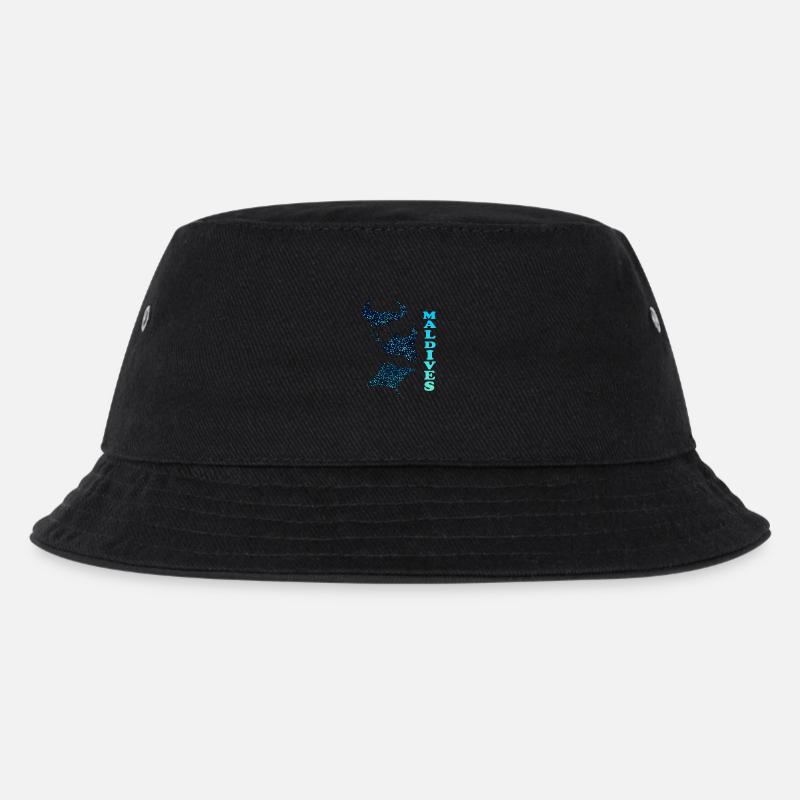 Mantarochen Malediven Manta Ray Maldives - Kinder Bucket Hat - Schwarz