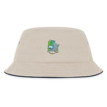Seehund Taucher Schnorchel Tauchen - Kinder Bucket Hat - Natur/Navy - Vorne