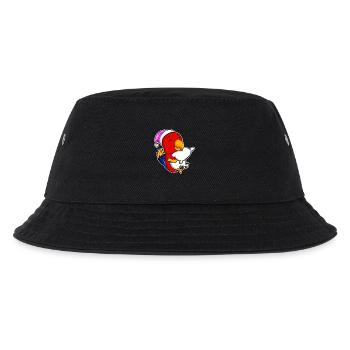 Papagei Müde Ausschlafen Schlafen Mädchen - Kinder Bucket Hat - Schwarz - Vorne