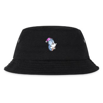 Pinguin Müde Ausschlafen Schlafen Mädchen - Kinder Bucket Hat - Schwarz - Vorne