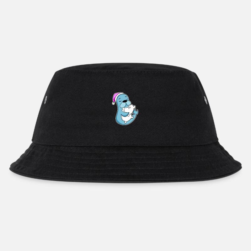 Seelöwe Müde Ausschlafen Schlafen Mädchen - Kinder Bucket Hat - Schwarz