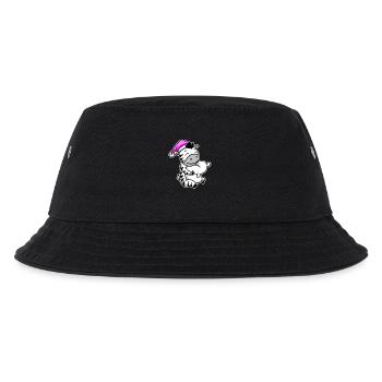 Zebra Müde Ausschlafen Schlafen Mädchen - Kinder Bucket Hat - Schwarz - Vorne