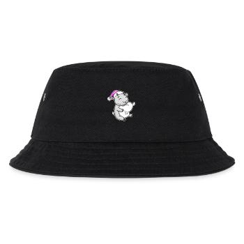 Ziege Müde Ausschlafen Schlafen Mädchen - Kinder Bucket Hat - Schwarz - Vorne