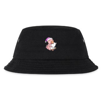 Huhn Müde Ausschlafen Schlafen Mädchen - Kinder Bucket Hat - Schwarz - Vorne