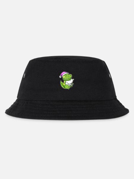 Dinosaurier Müde Ausschlafen Schlafen Mädchen - Kinder Bucket Hat - Schwarz