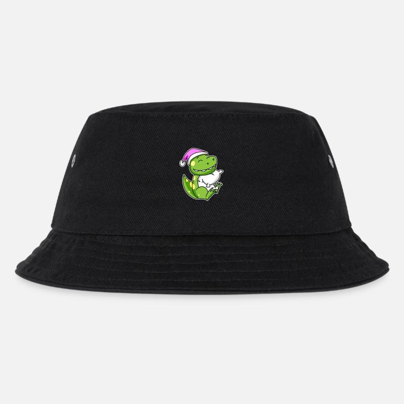 Dinosaurier Müde Ausschlafen Schlafen Mädchen - Kinder Bucket Hat - Schwarz