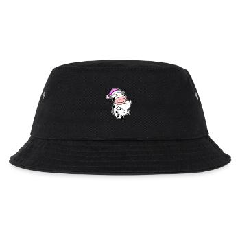 Kuh Müde Ausschlafen Schlafen Mädchen - Kinder Bucket Hat - Schwarz - Vorne