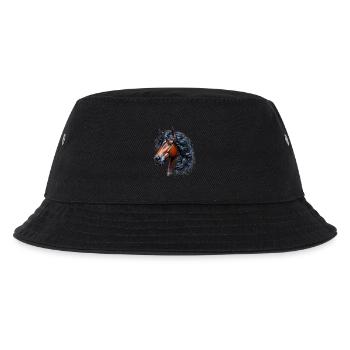 Pferd - Kinder Bucket Hat - Schwarz - Vorne