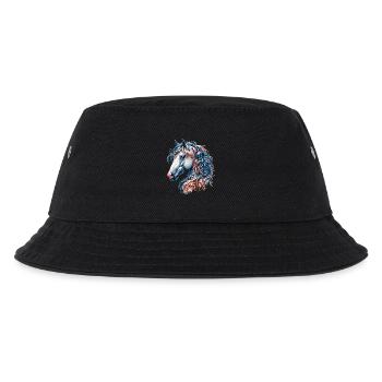 Pferd - Kinder Bucket Hat - Schwarz - Vorne