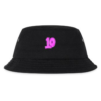 10 rosa - Kinder Bucket Hat - Schwarz - Vorne