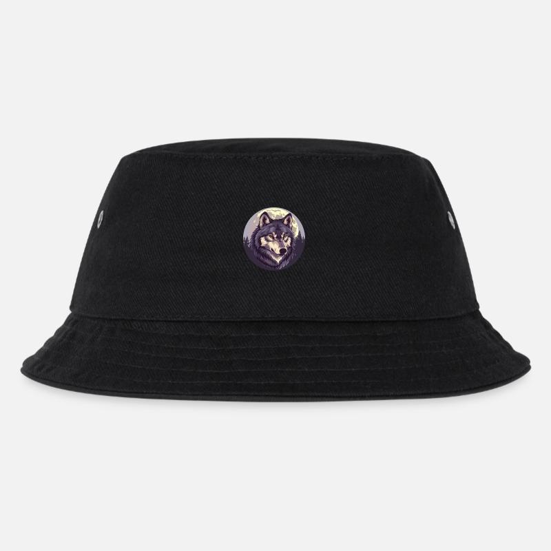 Wolfsblut - Kinder Bucket Hat - Schwarz
