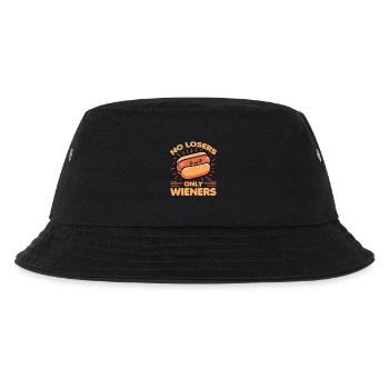 No Losers Only Wieners Funny Pun For Hotdog Lover - Kids’ Bucket Hat - black - Front