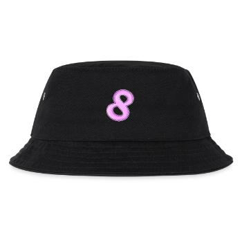 Numéro 8 Numéro Huit Motif Rose - Bob Enfant - noir - Devant