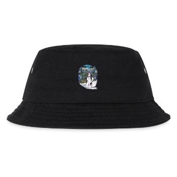 Elfe Fee Natur Fantasy Eierschale Wald Vintage - Kinder Bucket Hat - Schwarz - Vorne