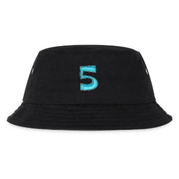 Number 5 Number - Kids’ Bucket Hat - black - Front