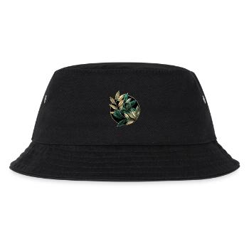 Elegante Pflanzen - Kinder Bucket Hat - Schwarz - Vorne