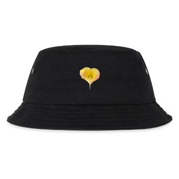 GELBE CALLA-LILIE - Kinder Bucket Hat - Schwarz - Vorne