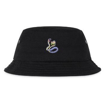 Schlange Cheeseburger - Kinder Bucket Hat - Schwarz - Vorne
