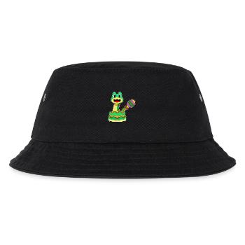 Schlange Musiker Rassel Musik - Kinder Bucket Hat - Schwarz - Vorne