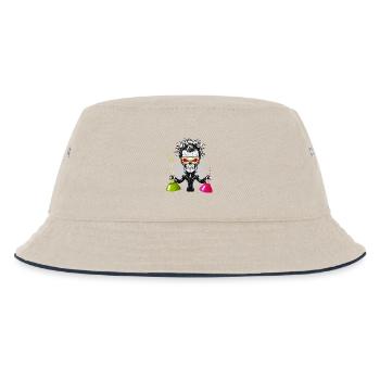 Skull as a gloomy scientist in the laboratory - Kids’ Bucket Hat - ecru/navy - Front
