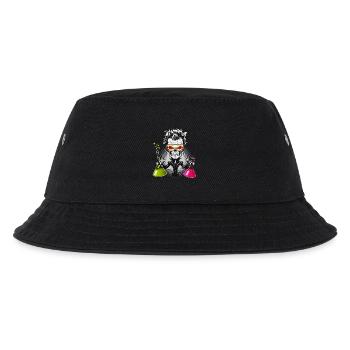 Skull als düsterer Wissenschaftler im Labor - Kinder Bucket Hat - Schwarz - Vorne