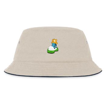 Hamster Schuh - Kinder Bucket Hat - Natur/Navy - Vorne