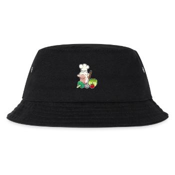 Schwein Gemüse Vegetarisch Koch Ferkel - Kinder Bucket Hat - Schwarz - Vorne