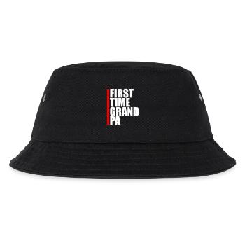 First Time Grandpa Bester Opa Großvater Liebe Opi - Kinder Bucket Hat - Schwarz - Vorne