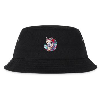 Alpaka - Kinder Bucket Hat - Schwarz - Vorne
