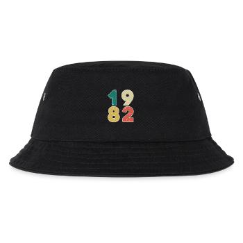 1982 - Jahrgang 1982 - Baujahr 1982 - Kinder Bucket Hat - Schwarz - Vorne