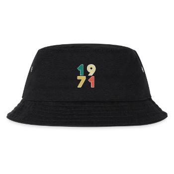 1971 - Jahrgang 1971 - Baujahr 1971 - Kinder Bucket Hat - Schwarz - Vorne