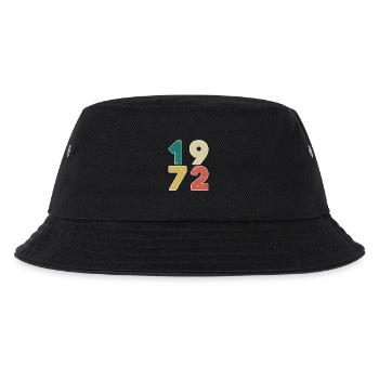 1972 - Jahrgang 1972 - Baujahr 1972 - Kinder Bucket Hat - Schwarz - Vorne