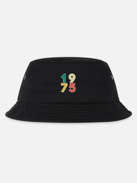 1975 - Jahrgang 1975 - Baujahr 1975 - Kinder Bucket Hat - Schwarz