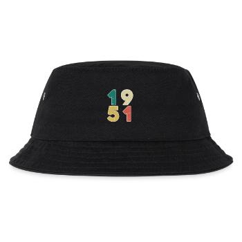 1951 - Jahrgang 1951 - Baujahr 1951 - Kinder Bucket Hat - Schwarz - Vorne