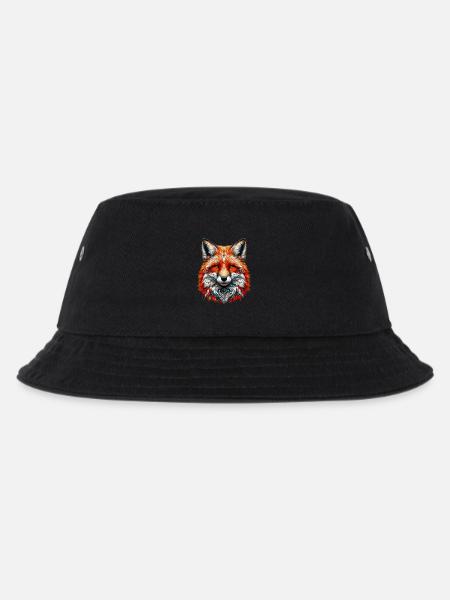 Fuchs - Kinder Bucket Hat - Schwarz