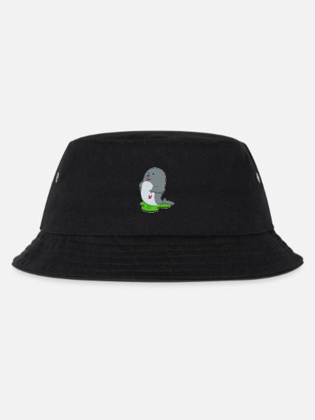 Seehund Maler Pinsel Malen - Kinder Bucket Hat - Schwarz