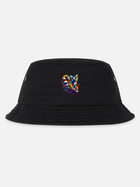 Lemur - Kinder Bucket Hat - Schwarz