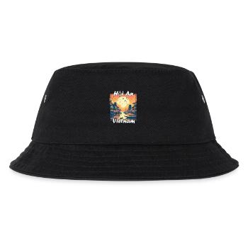 Hoi An Vietnam Urlaub Asien Sonnenuntergang - Kinder Bucket Hat - Schwarz - Vorne
