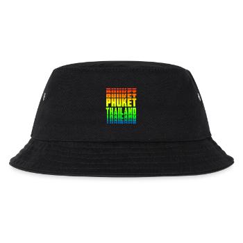 Phuket Thailand Regenbogen Design - Kinder Bucket Hat - Schwarz - Vorne