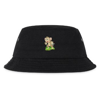 Affe Handballspieler Handball - Kinder Bucket Hat - Schwarz - Vorne