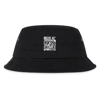 Life begins only after 45 - Kids’ Bucket Hat - black - Front