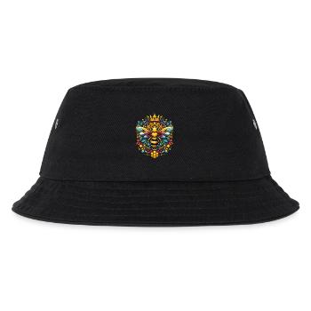 Vibrant, colorful queen bee motif - Kids’ Bucket Hat - black - Front