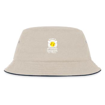 Softball Oma Opa - Kinder Bucket Hat - Natur/Navy - Vorne