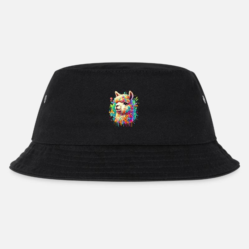 Alpaka - Kinder Bucket Hat - Schwarz