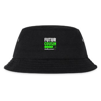 Zukünftiger Cousin, bitte warten - Kinder Bucket Hat - Schwarz - Vorne