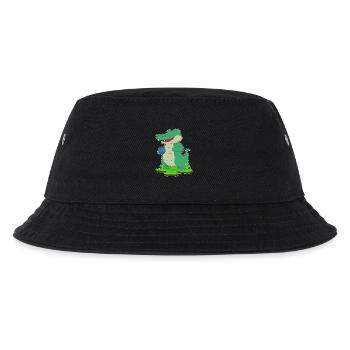 Krokodil Bowling Bowlingkugel - Kinder Bucket Hat - Schwarz - Vorne