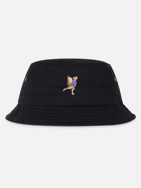 Eichhörnchen Eislaufen Schlittschuhe - Kinder Bucket Hat - Schwarz